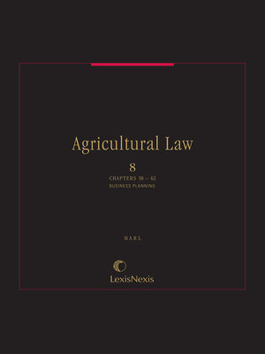 cover image of Agricultural Law